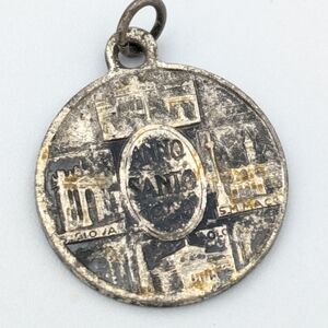 Vintage 1950 Pope Pius XII Pont Max and ANNO SANTO, Roma 1950 charm pendant